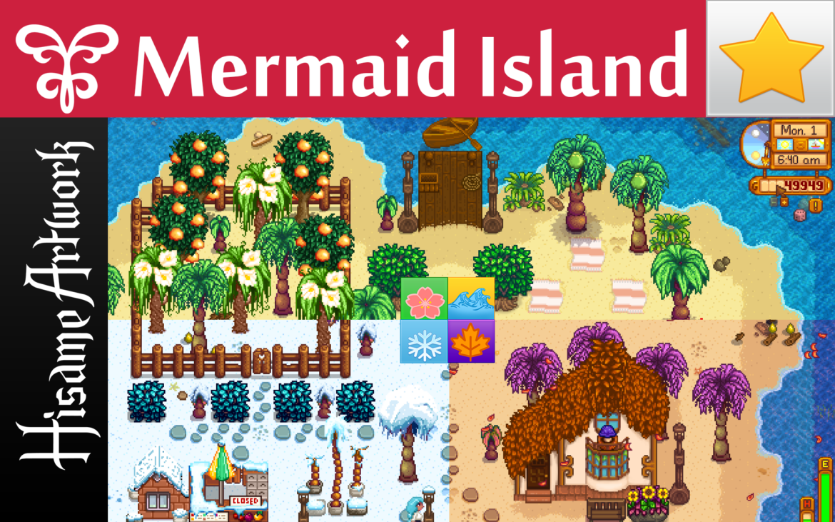 Mermaid Island in Stardew Valley