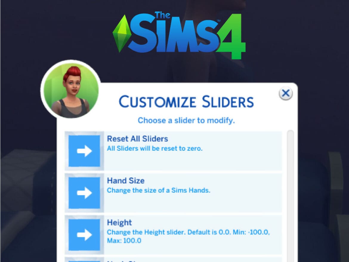Custom Slider Framework The Sims 4