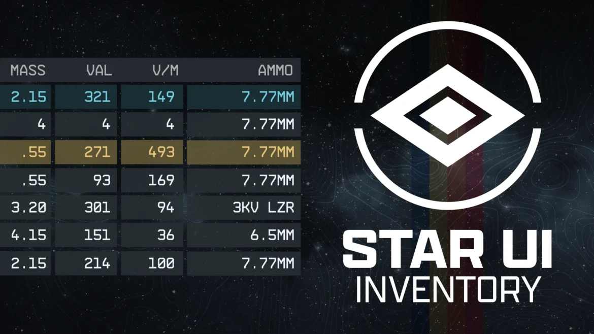 StarUI Inventory Starfield Mod